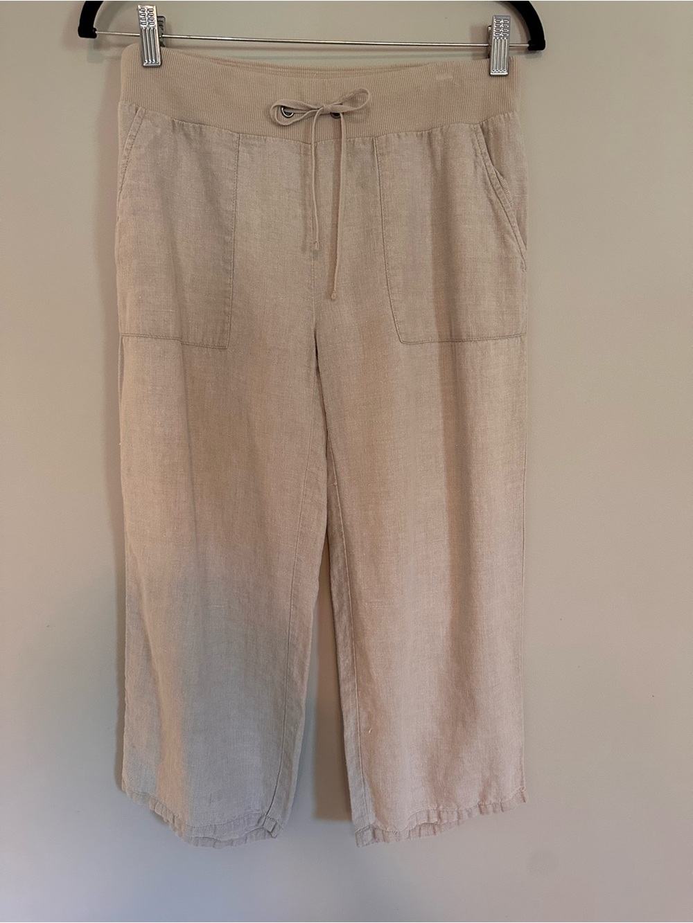 Eileen Fisher Organic Linen Cropped Drawstring Pants